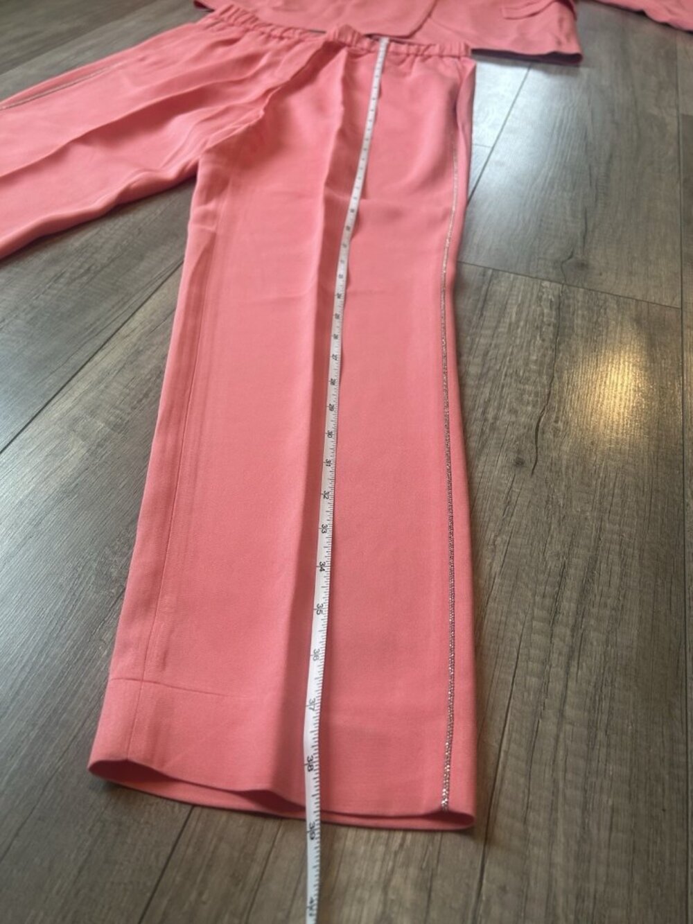 Peserico Womens Pink Suit Blazer & Pants Set IT 44 US 8 Italy Graduation Sparkle - Picture 16 of 16